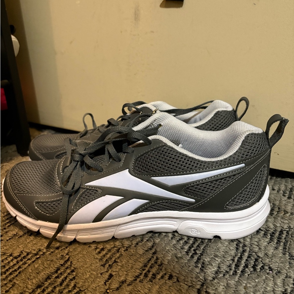 Reebok Gray and White Athletic Shoes